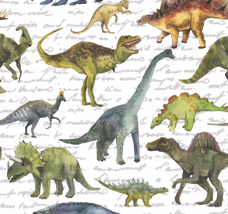 Papier peint dinosaures réalistes - TenStickers