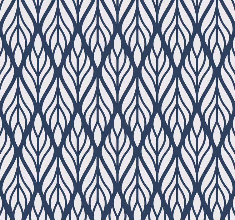 Papier peint feuilles motif géométrique - TenStickers