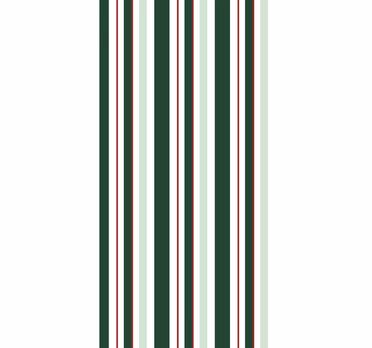 Papier peint rayures verticales harmonie vert et rouge - TenStickers