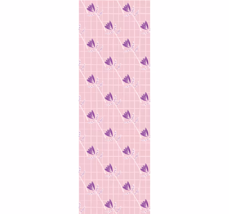 Papier peint géometrique motif floral géométrique - TenStickers
