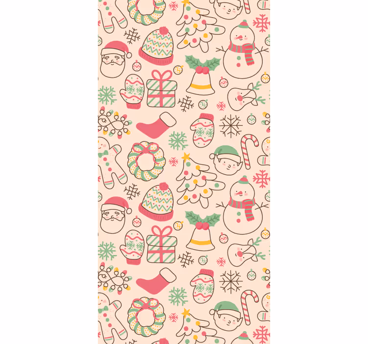 Papier peint noel joie des fêtes - TenStickers