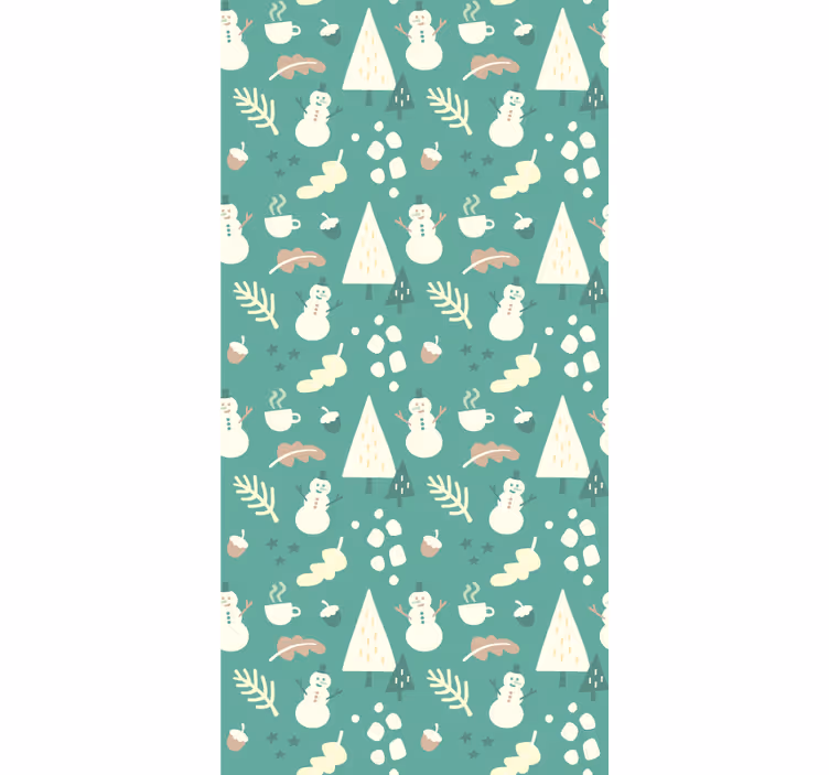 Papier peint scandinave modèle d'hiver nordique - TenStickers