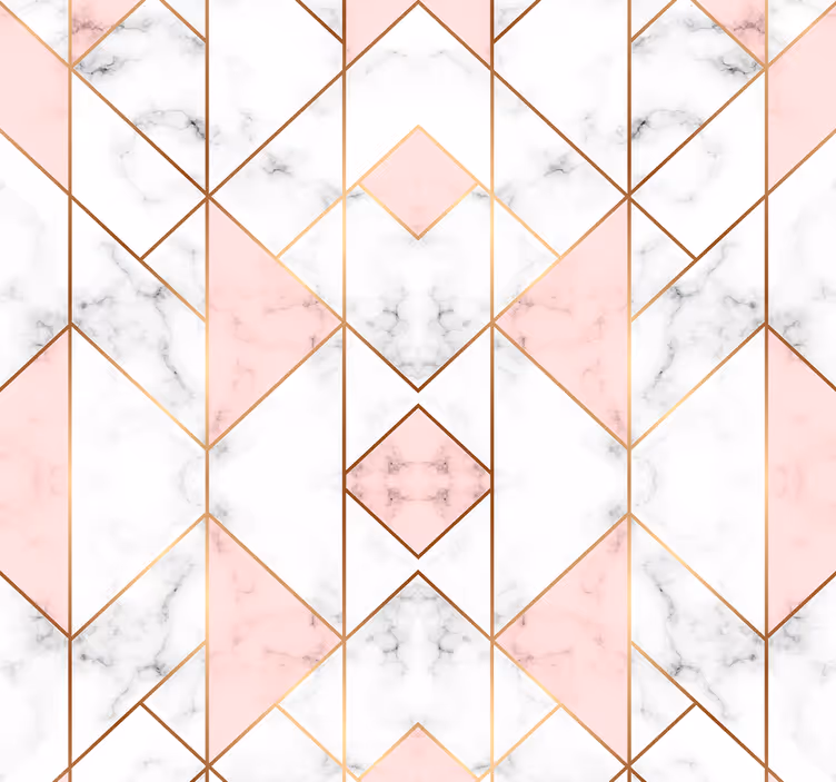 Papier peint géometrique élégance géométrique du marbre - TenStickers