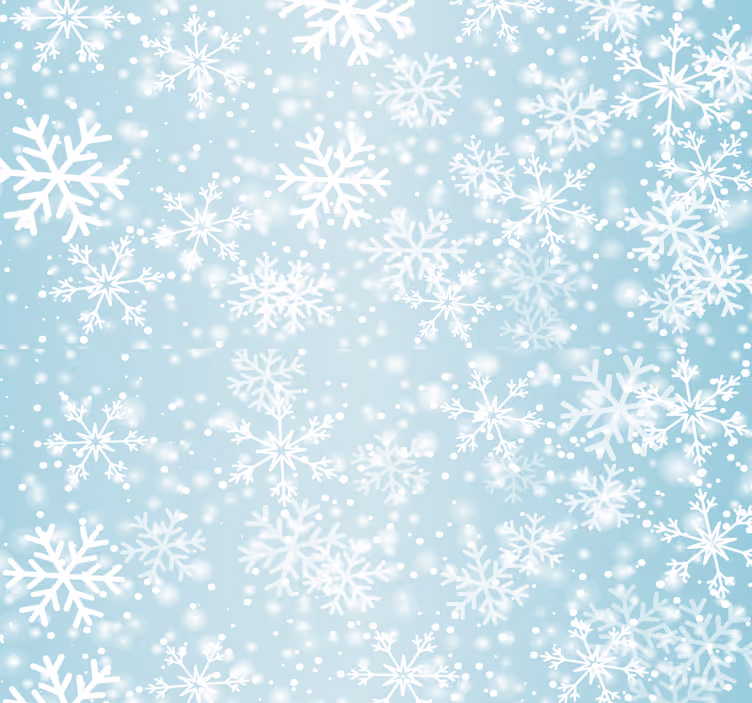 Papier peint noel motif flocons de neige - TenStickers