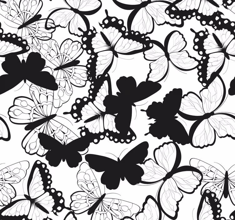 Papier peint papillon abondance de papillons - TenStickers