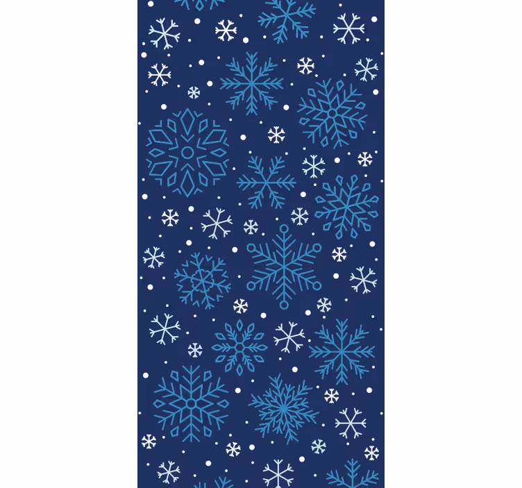 Papier peint noel motifs de flocons de neige - TenStickers