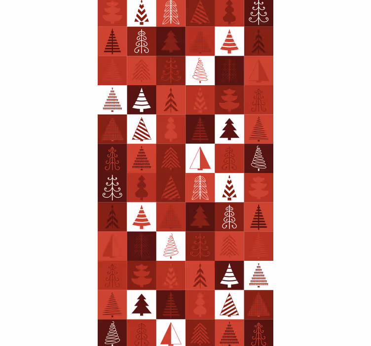 Papier peint noel modèles d'arbres festifs - TenStickers