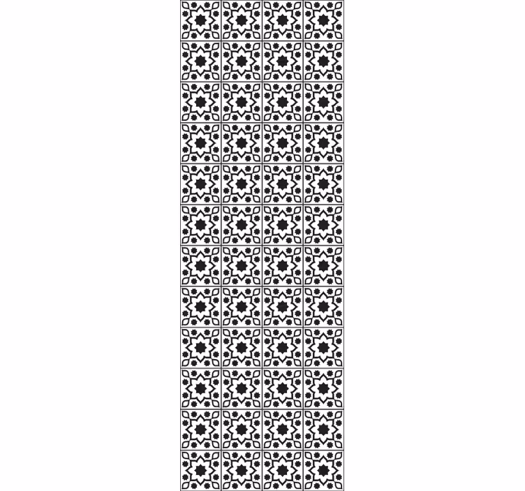 Papier peint carrelage ensemble noir et blanc - TenStickers