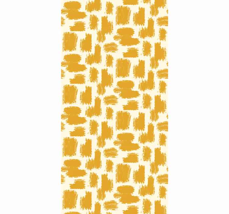 Papier peint abstrait jaune effet coup de peinture pinceau - TenStickers