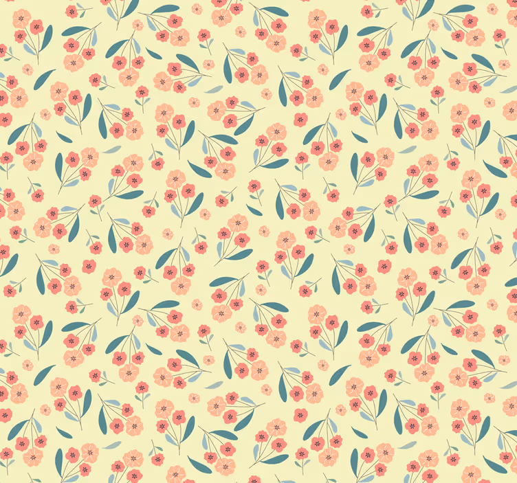 Papier peint salon  de fleurs colorées - TenStickers