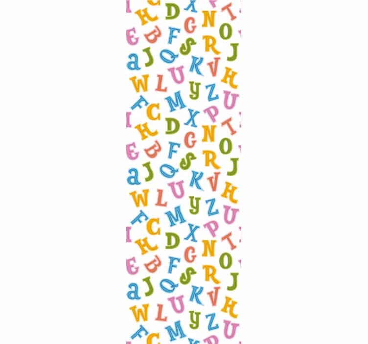 Papier peint texte alphabet amusant - TenStickers