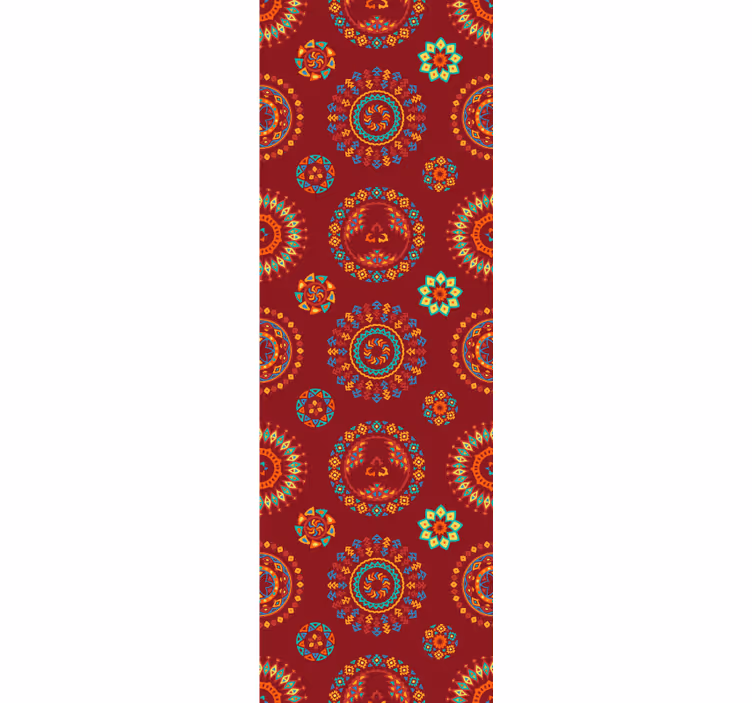 Papier peint fleurs motif de mandala orné - TenStickers