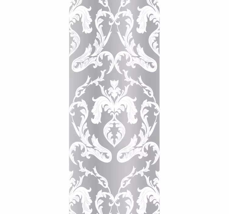 Papier peint fleurs damassé orné - TenStickers