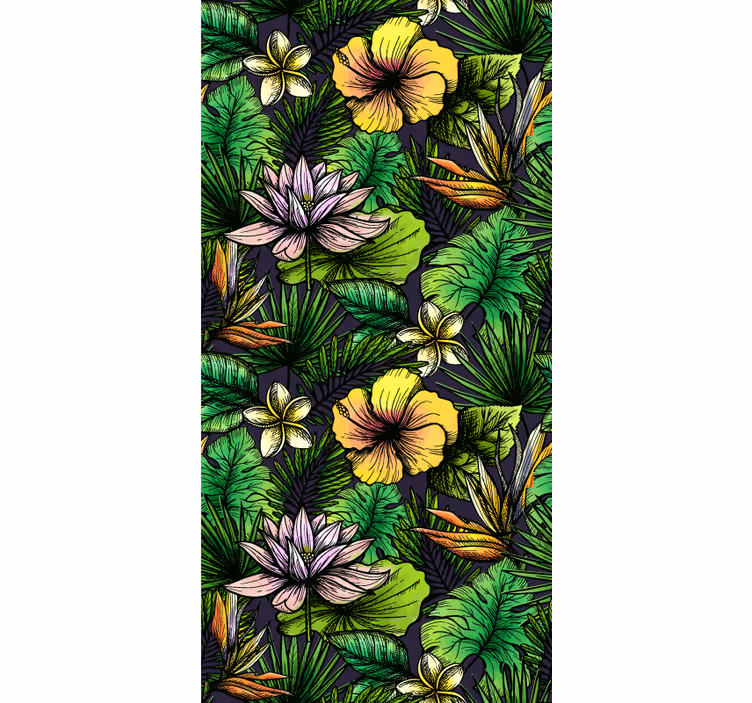 Papier peint nature floraison tropicale - TenStickers