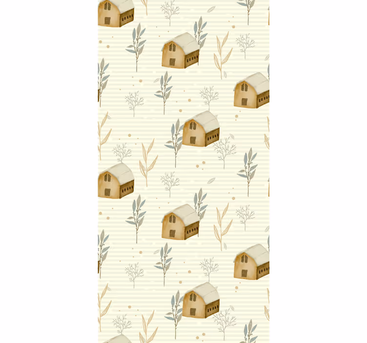 Papier peint scandinave charme de cabane rustique - TenStickers