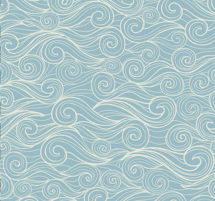 Papier peint salle de bain vagues de l'océan relaxantes - TenStickers