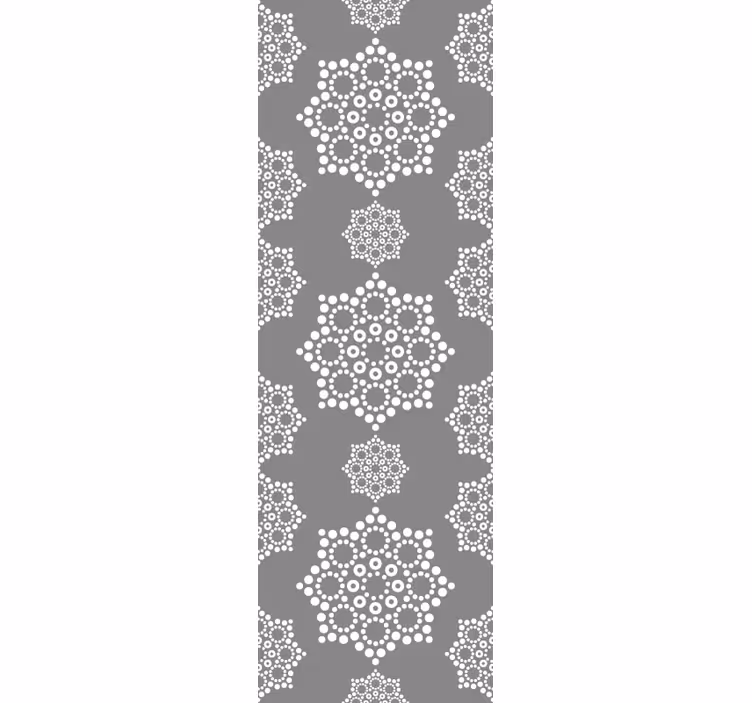 Papier peint gris flocons de neige géométriques - TenStickers