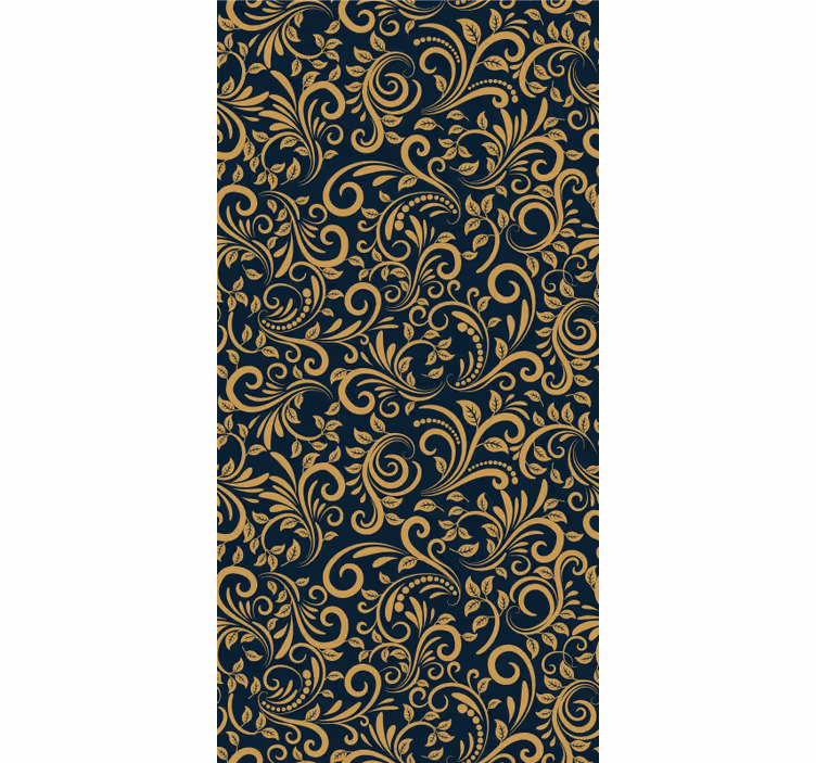Papier peint fleurs motif de feuillage orné - TenStickers