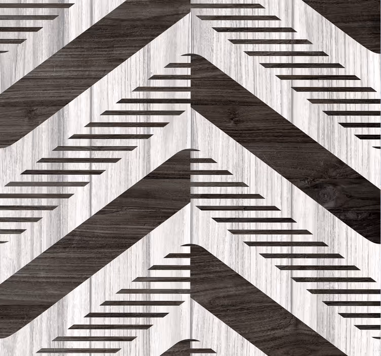 Papier peint géometrique contraste à chevrons - TenStickers