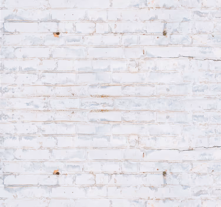 Papier peint brique façade en briques blanches - TenStickers