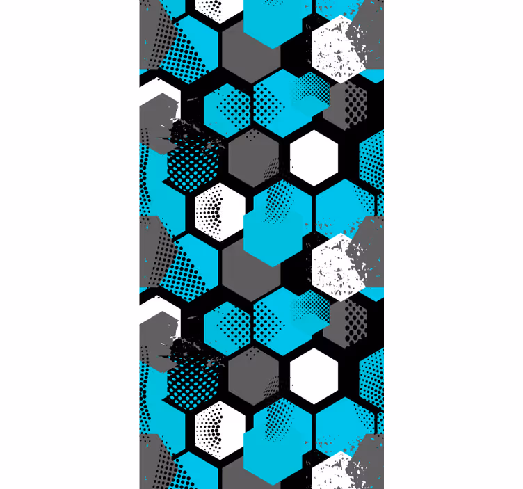 Papier peint géometrique hexagones géométriques - TenStickers