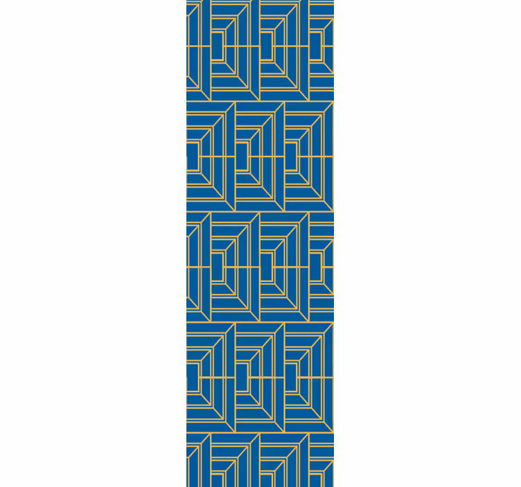 Papier peint géometrique labyrinthe angulaire - TenStickers