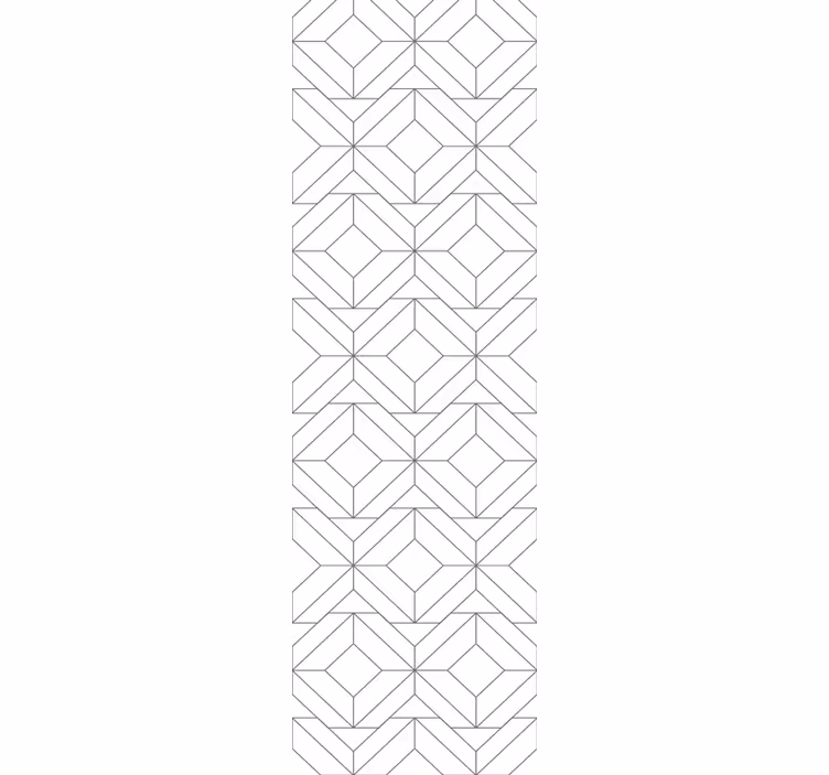 Papier peint géometrique motif cubique - TenStickers