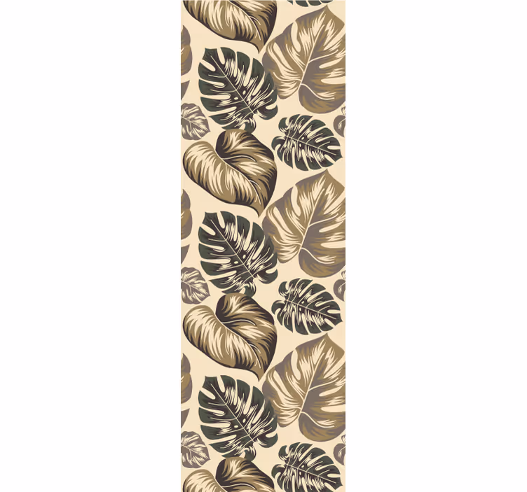 Papier peint feuilles feuillage monochrome - TenStickers