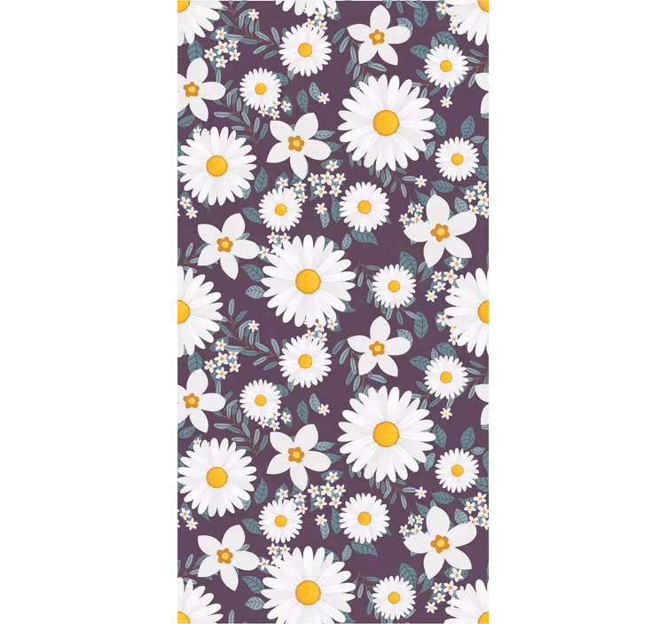 Papier peint floral Élément floral de marguerite - TenStickers