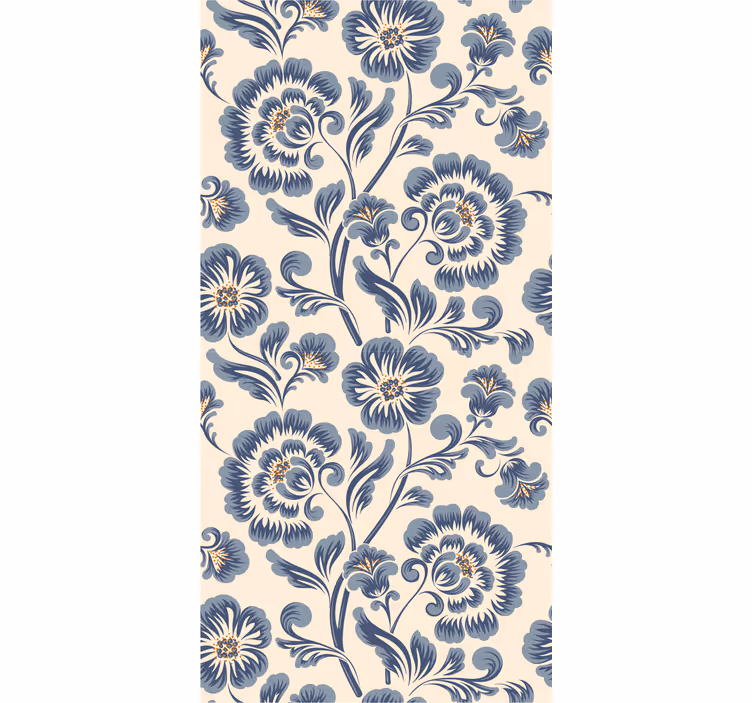 Papier peint fleurs élégance florale ornée - TenStickers