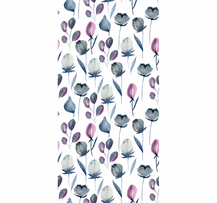 Papier peint floral fleurs à l'aquarelle - TenStickers
