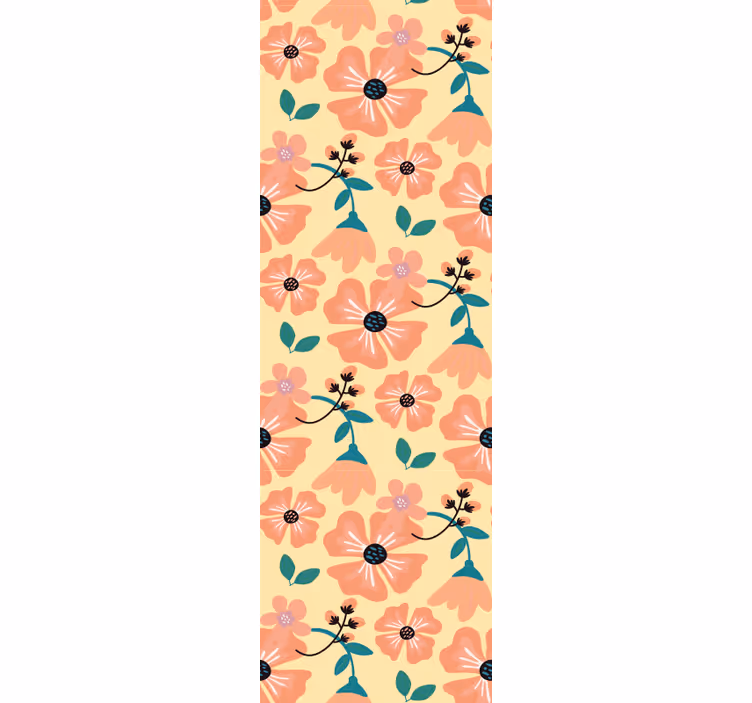 Papier peint floral motif fleuri - TenStickers