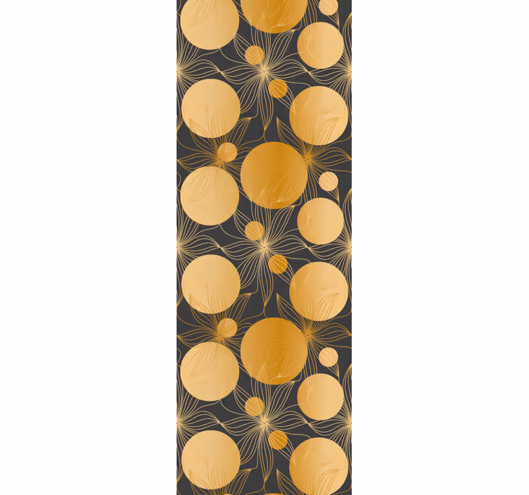 Papier peint géometrique ensemble à motifs circulaires - TenStickers