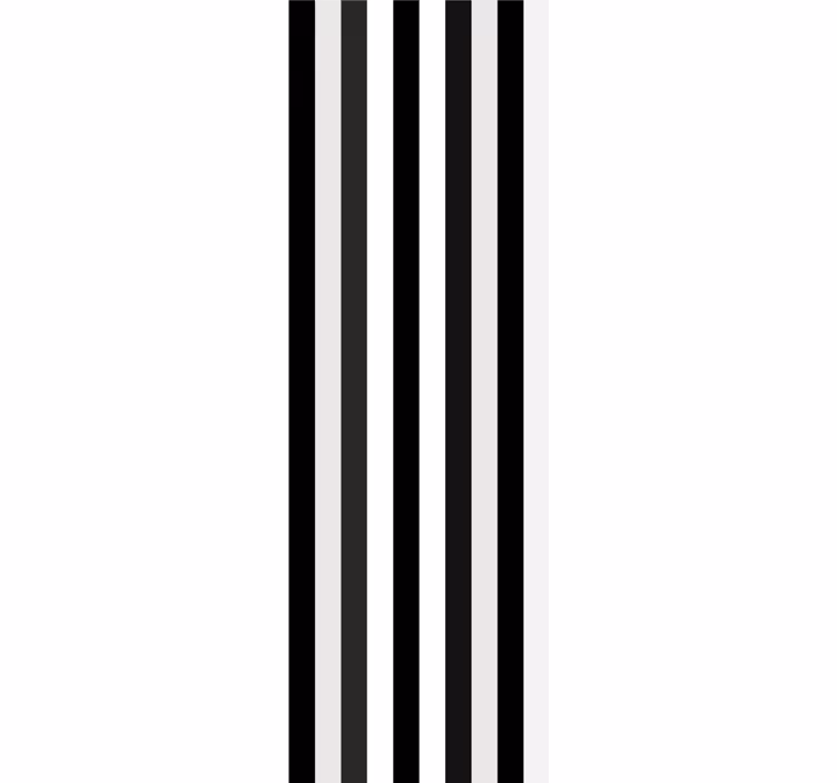 Papier peint rayures verticales noires blanches et grises - TenStickers