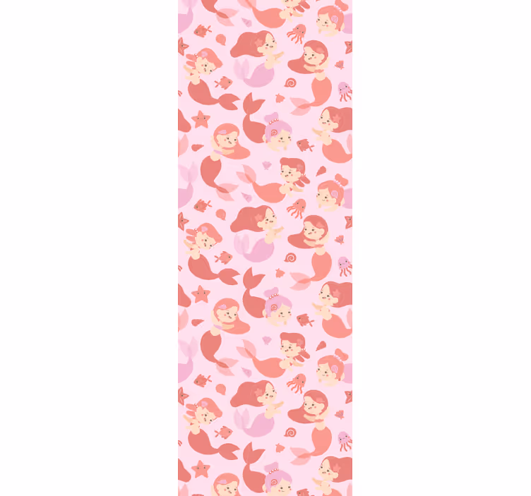 Papier peint animaux motif de sirène ludique - TenStickers