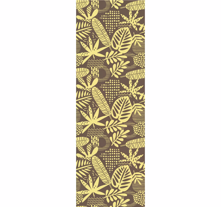 Papier peint feuilles motif à motif botanique - TenStickers