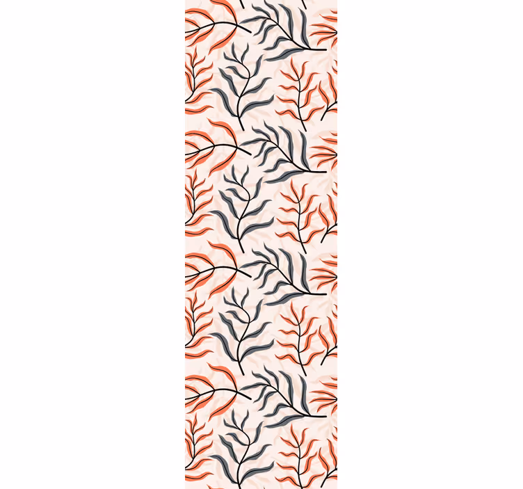 Papier peint feuilles modèle sans couture botanique - TenStickers