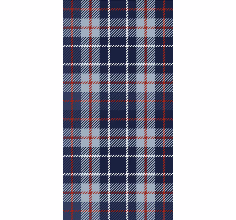 Papier peint carrelage tartan à carreaux - TenStickers
