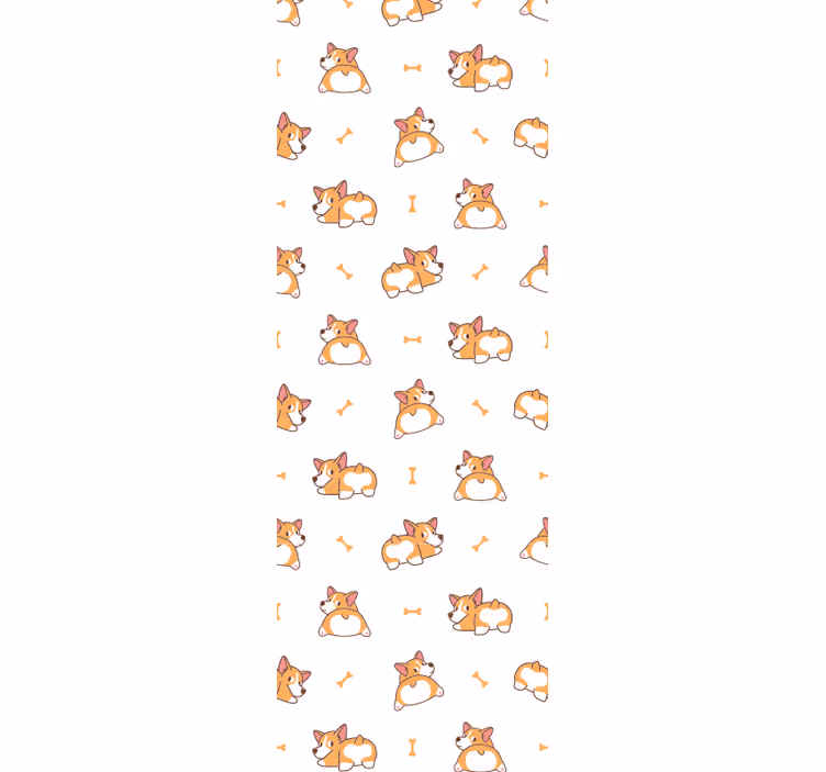 Papier peint chiens corgis espiègles - TenStickers