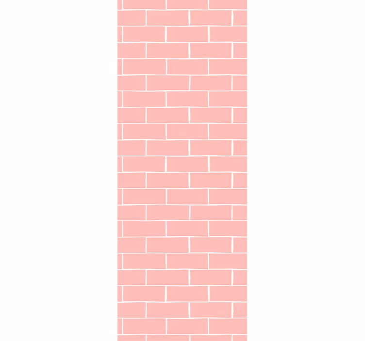 Papier peint brique motif de briques roses - TenStickers