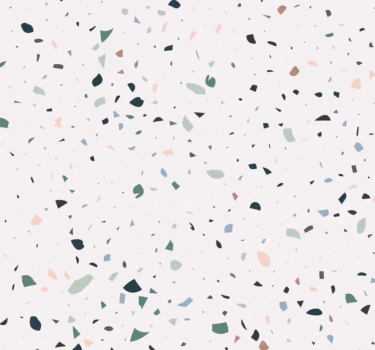 Papier peint salle de bain  terrazo blanc - TenStickers