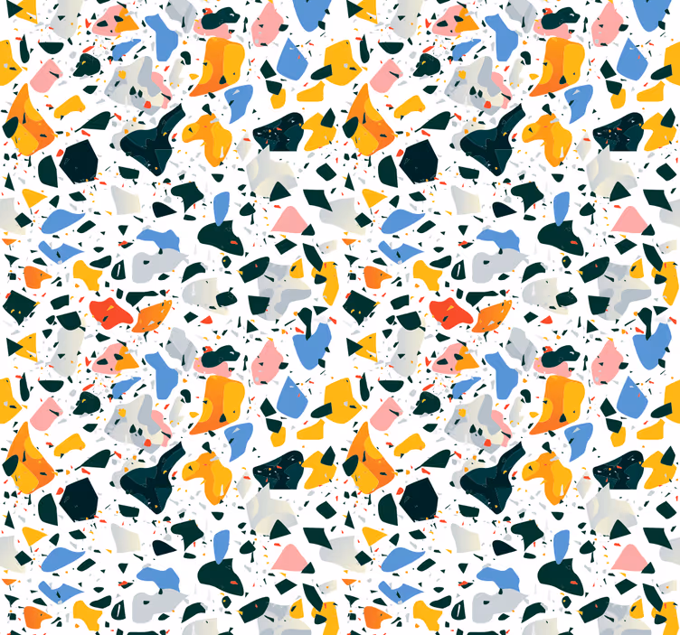 Papier peint autres textures terrazzo coloré - TenStickers