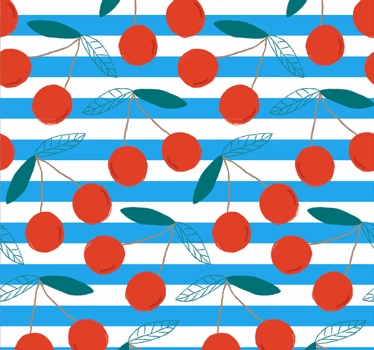 Papier peint cuisine motif de fruits abstrait - TenStickers