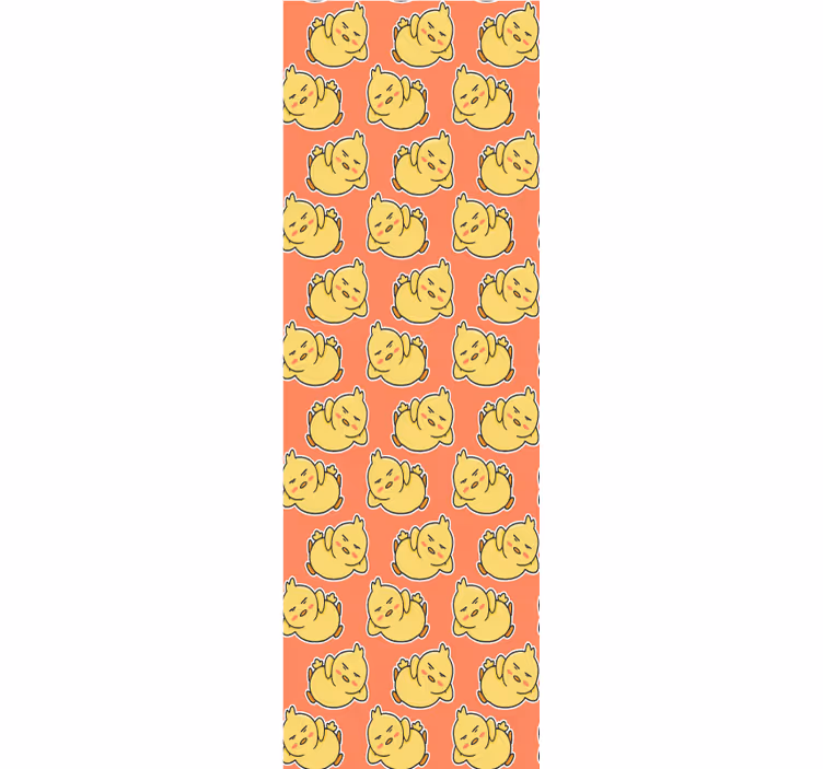 Papier peint animaux motif de chat de dessin animé - TenStickers