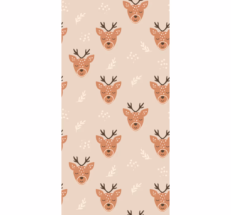 Papier peint animaux motif de renne - TenStickers