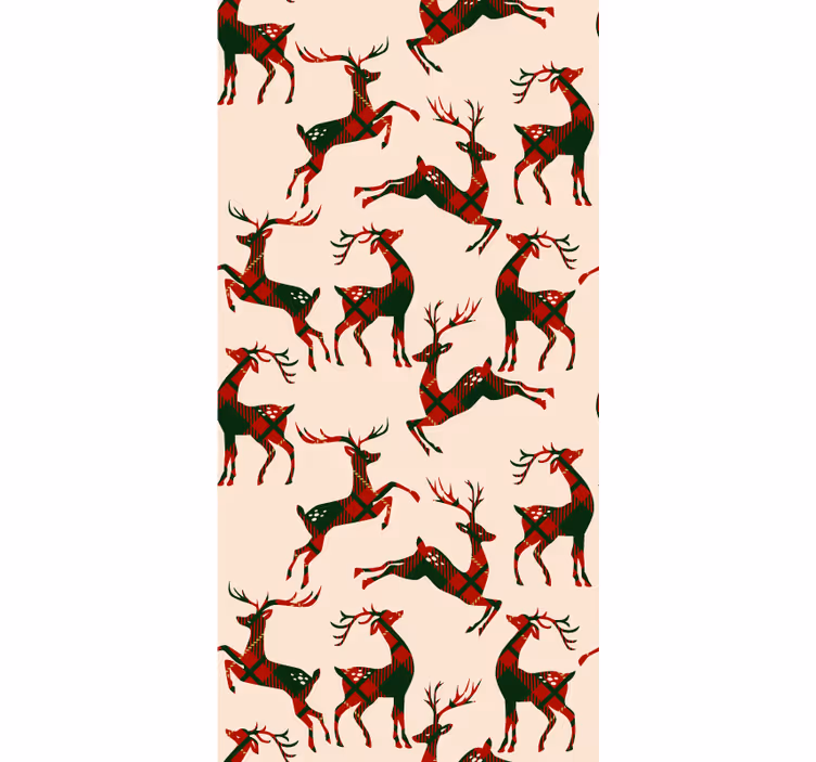 Papier peint animaux rennes festifs - TenStickers