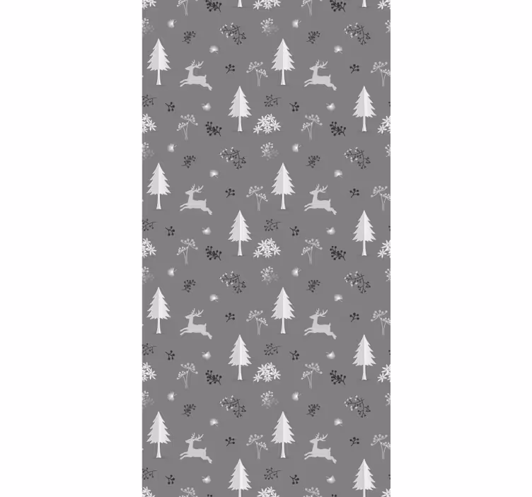 Papier peint noel motif de paysage hivernal - TenStickers