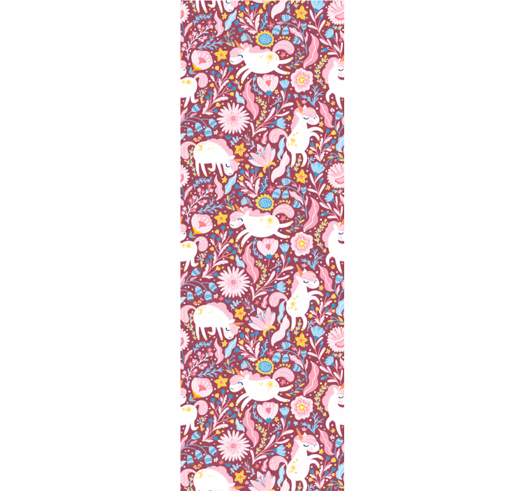 Papier peint chambre enfant motif licornes magnifiques - TenStickers