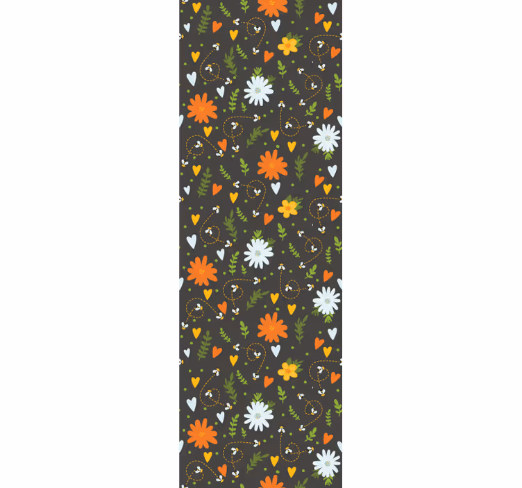 Papier peint floral motif floral heureux - TenStickers