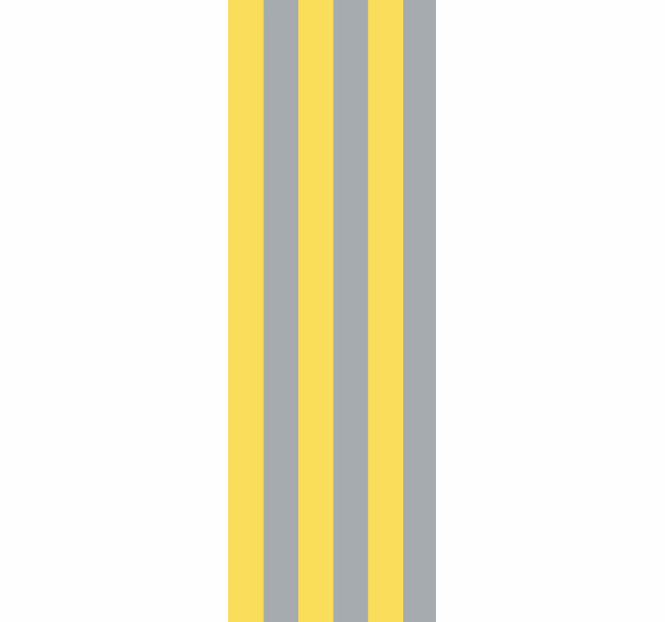 Papier peint ligne horizontale rayures gris jaune - TenStickers